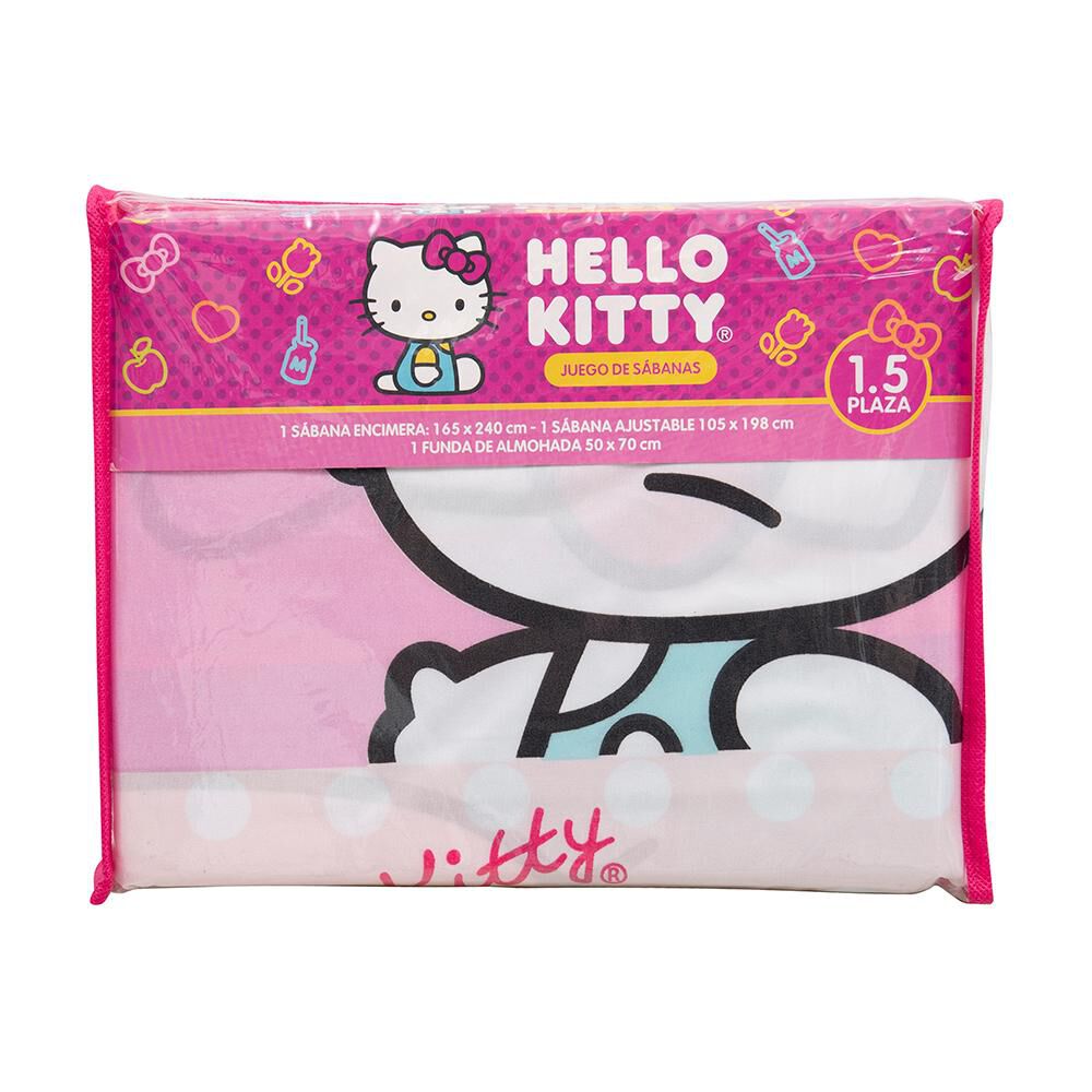 Juego De Sábanas Hello Kitty Multicolor / 1.5 Plazas image number 2.0