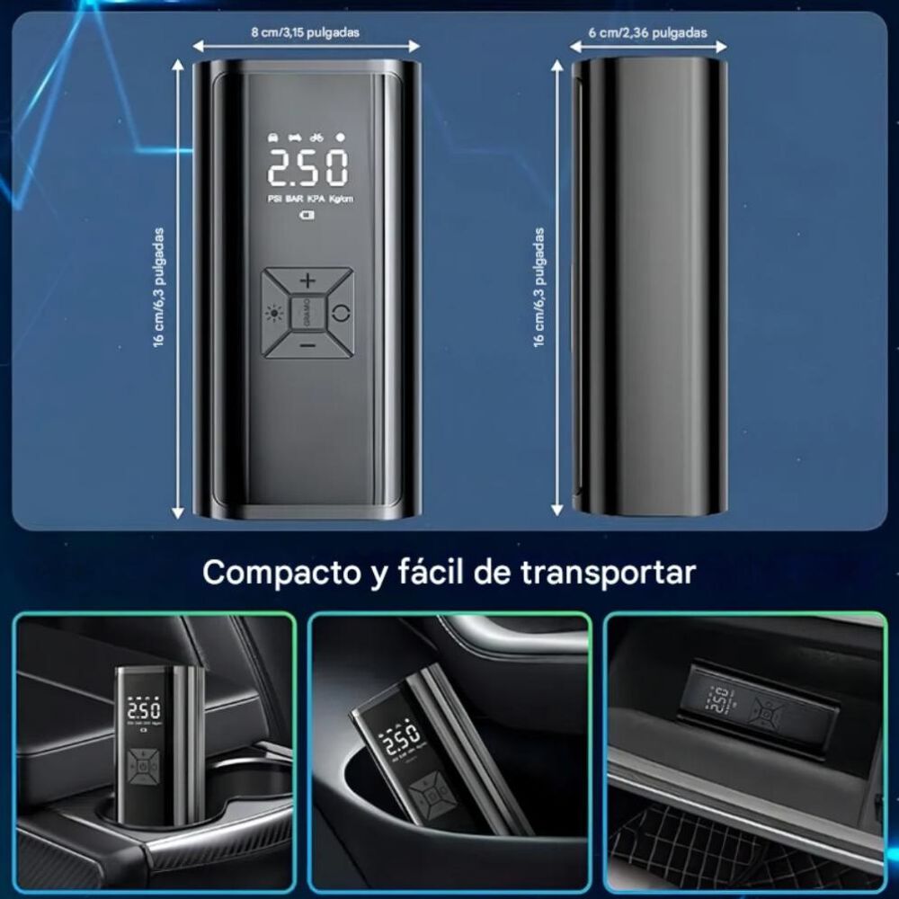 Compresor De Aire Portátil Inflador De Neumáticos Digital image number 9.0