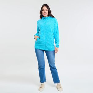 Polerón Polar Melange Cuello Alto Con Capucha Mujer Sexy Large Polerón Polar Melange Cuello Alto Con Capucha Mujer Sexy Large