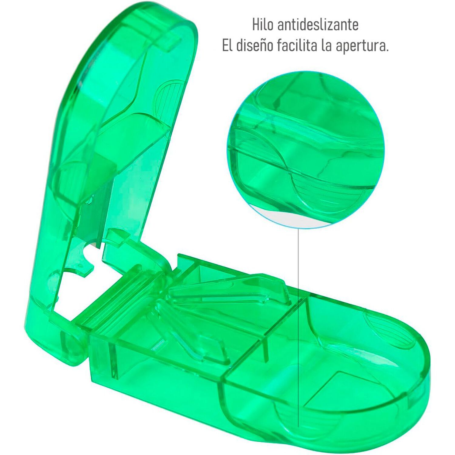 Pastillero Organizador Cortador Dosificador Pastilla Oneder Verde image number 1.0