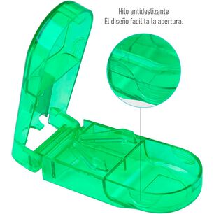 Pastillero Organizador Cortador Dosificador Pastilla Oneder Verde