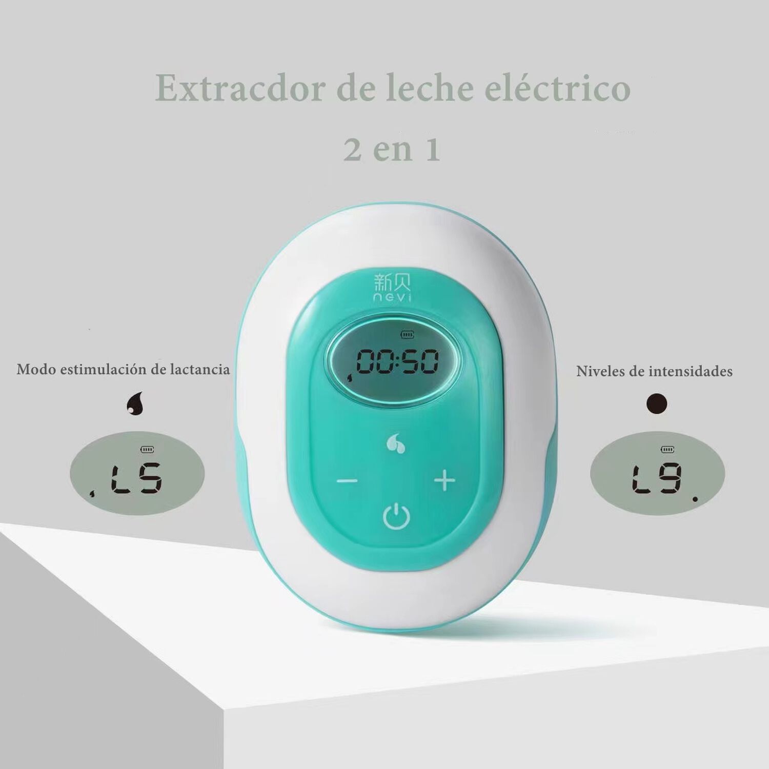 Extractor De Leche El&eacute;ctrico 9 Niveles Inalambrico Lubabycas image number 7.0