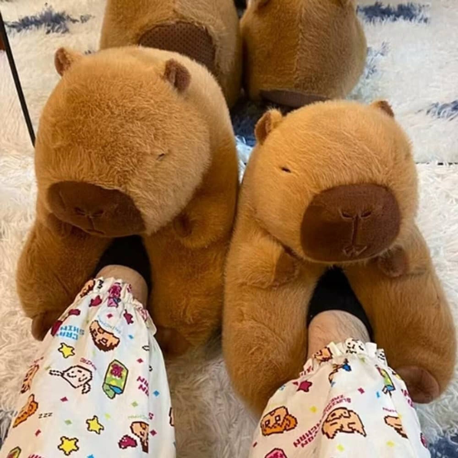 Pantuflas De Algodon Capibara Kawaii Invierno Confort image number 2.0