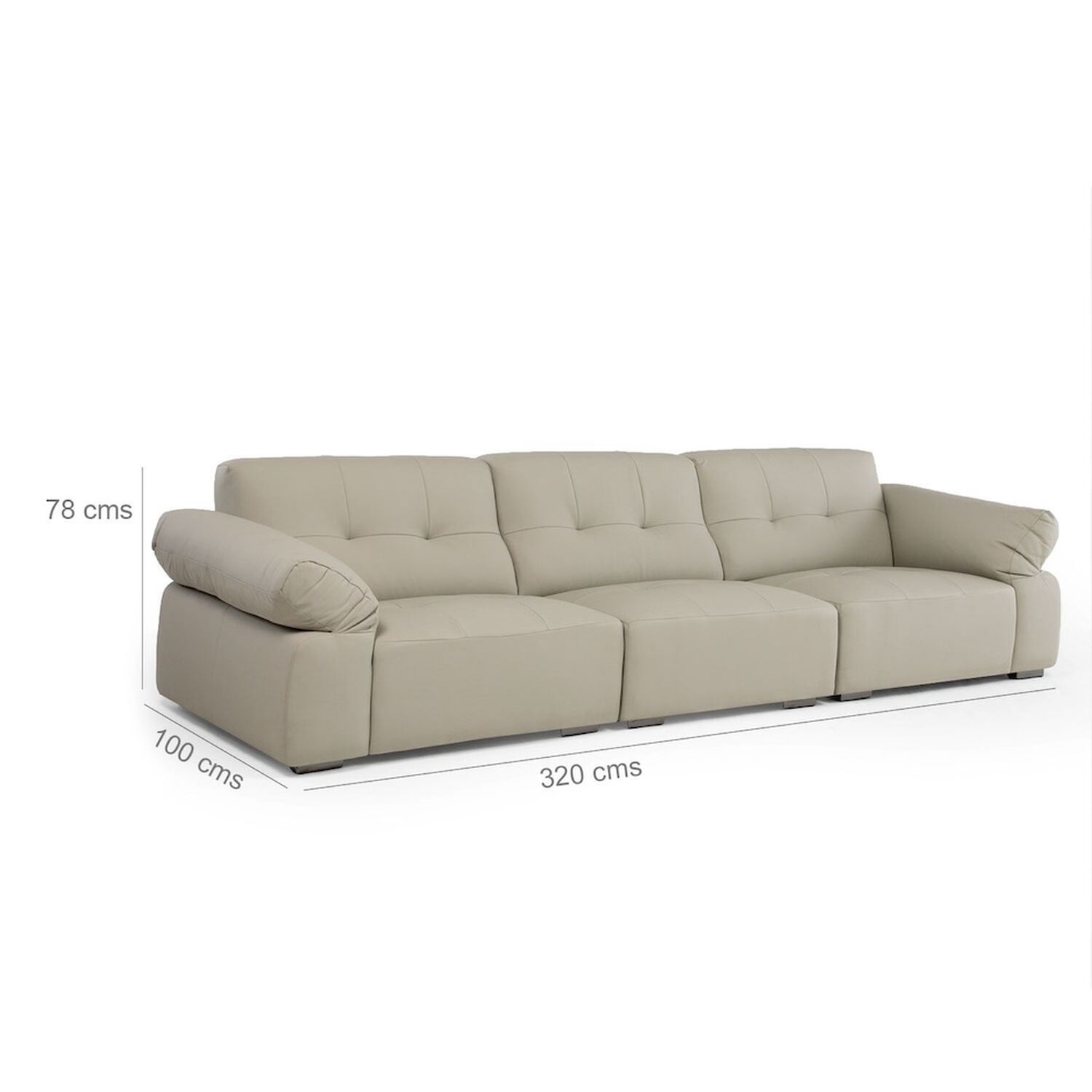 Sof&aacute; Modular Para Living 5 Personas Cl&aacute;sico G&eacute;nova Crema image number 4.0