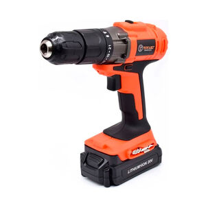 Taladro Impacto Recargable 20v 13 Mm Con 2 Baterías Y Cargador Toyaki