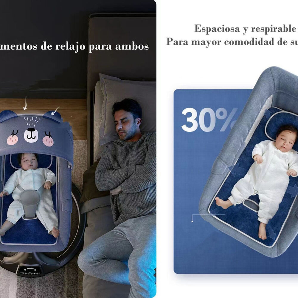 Mecedora Eléctrica Reclinable Bluetooth Lubabycas Rosada image number 3.0