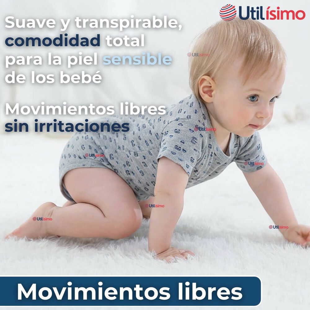 Pack 4 Bodys Niño Manga Corta Tedmimak 100% Algodón Ready Fun image number 5.0