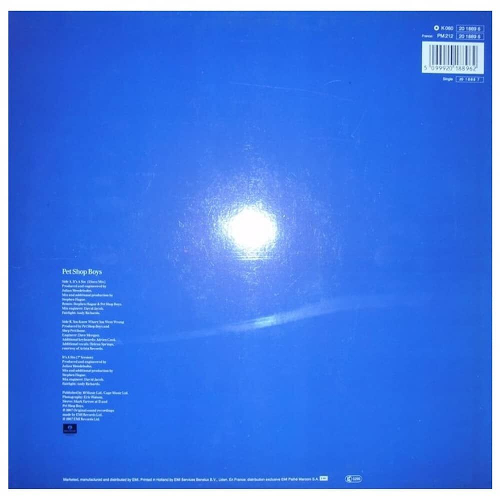 Pet Shop Boys - It's A Sin | 12" Maxi Single Usado image number 1.0