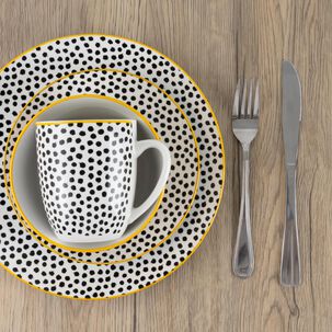 Juego De Vajilla Azhome Puntos / 16 Piezas / 4 Personas