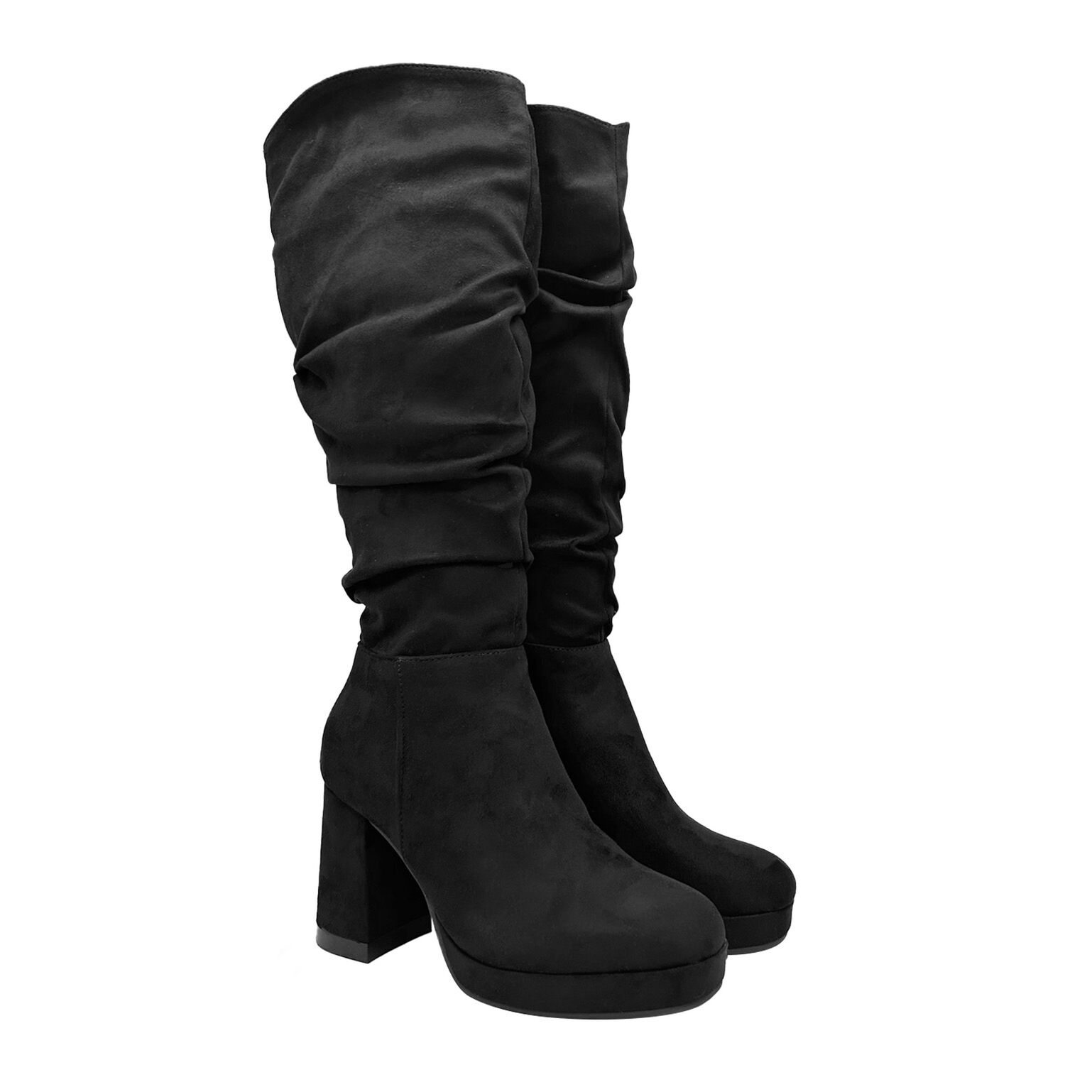 Bota Para Mujer Color Negro Estilo Corrugado. image number 2.0