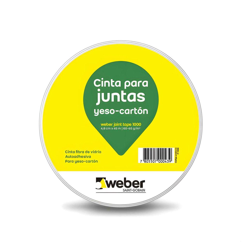 Cinta Fibra De Vidrio Para Juntura Yeso Cartón / Volcanita 48mm X 45mts - Weber image number 0.0