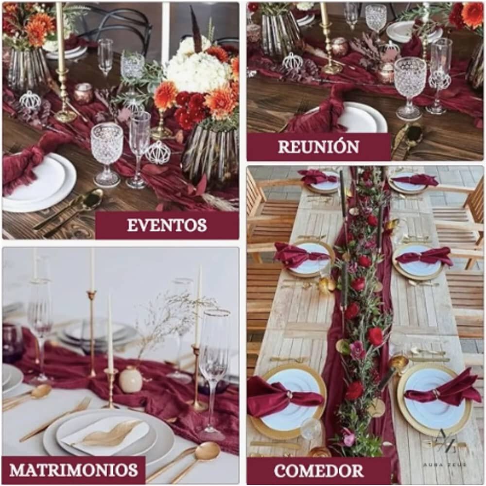 Camino De Mesa Gasa Rectangular Mantel 300 X 90 Cm image number 3.0