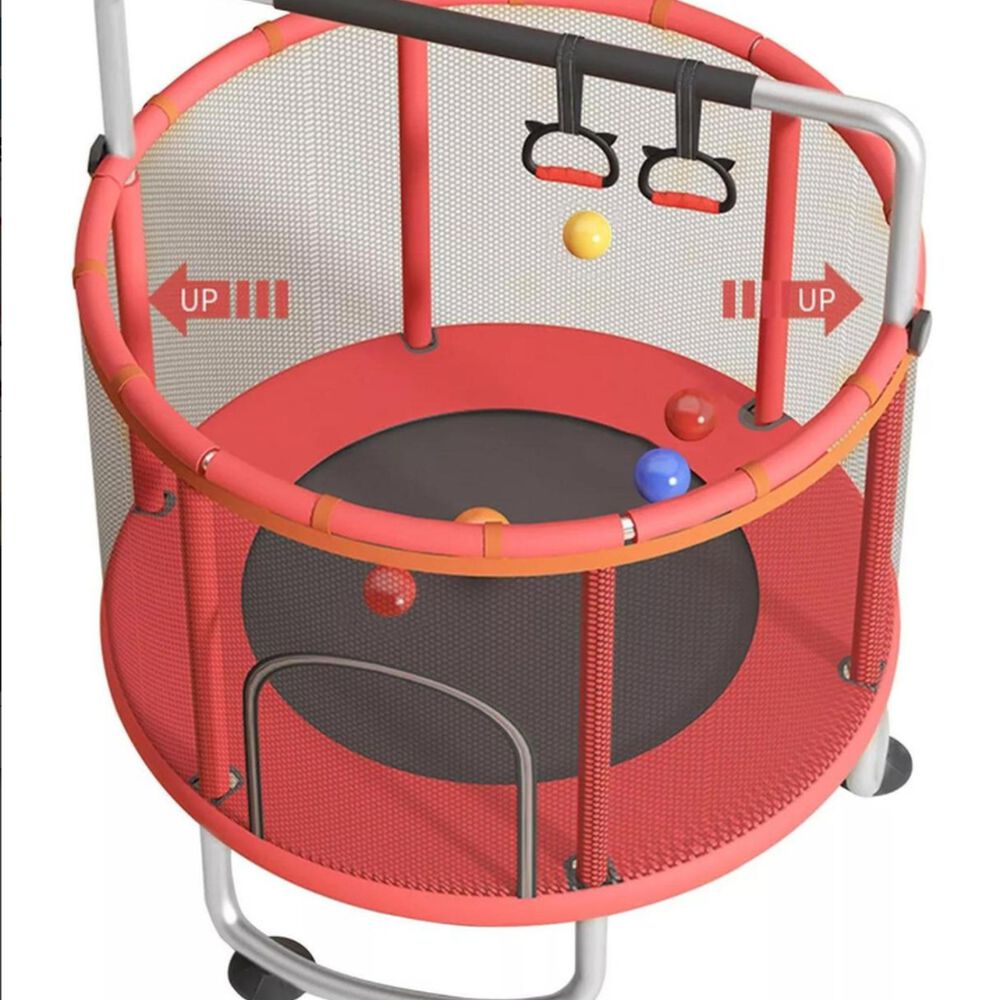 Cama El&aacute;stica Roja 150cm Con Barra + Juguetes Yep Home image number 2.0