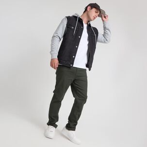 Chaqueta Denim Cuello Camisero Con Capucha Hombre Skuad