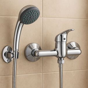Monomando Llave Grifo Para Ducha Modelo Ornella Stretto Color Cromo