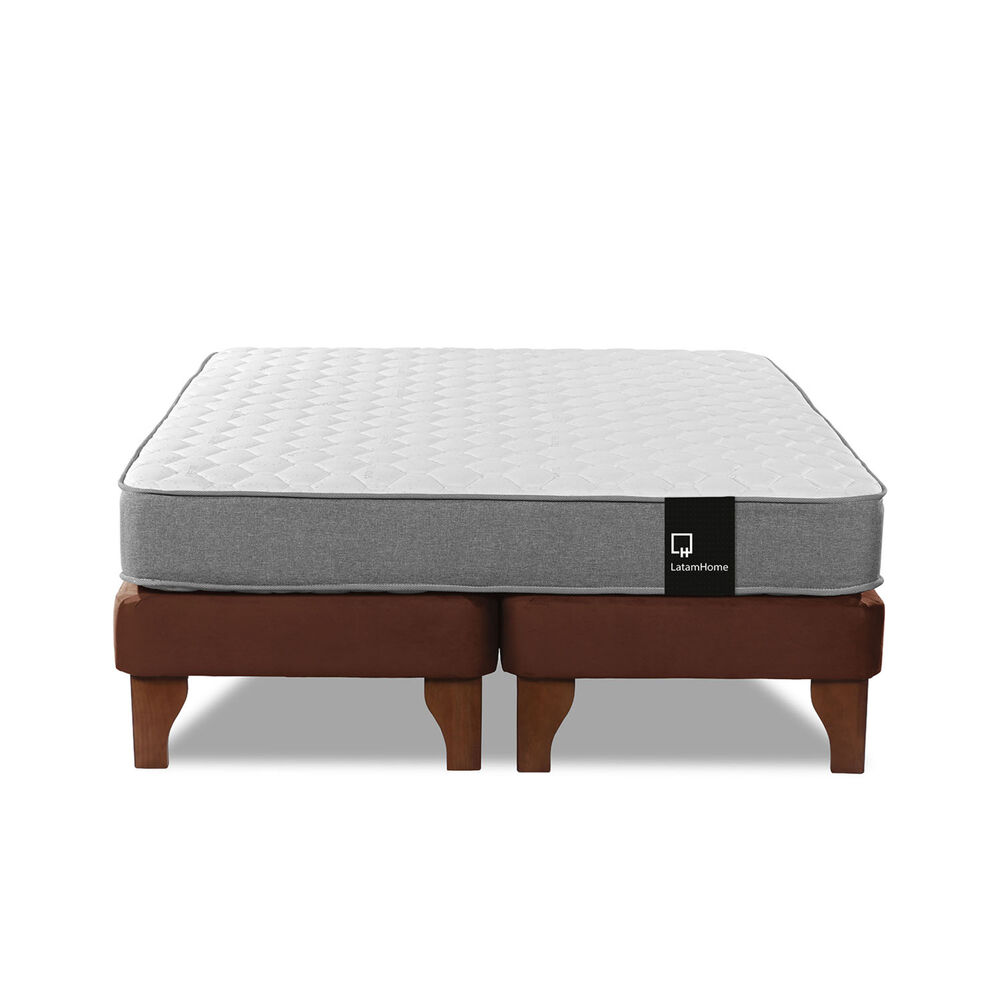 Cama Europea Zen Best Tela Velvet Chocolate 2 Plazas image number 3.0
