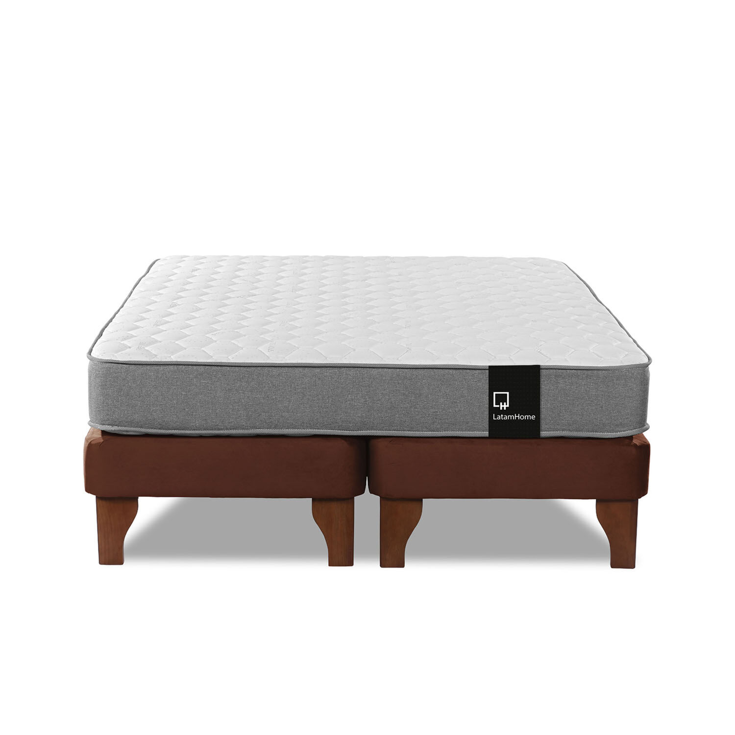Cama Europea Zen Best Tela Velvet Chocolate 2 Plazas image number 3.0