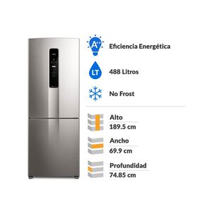 Refrigerador Bottom Freezer Fensa IB55S / No Frost / 488 Litros / A++