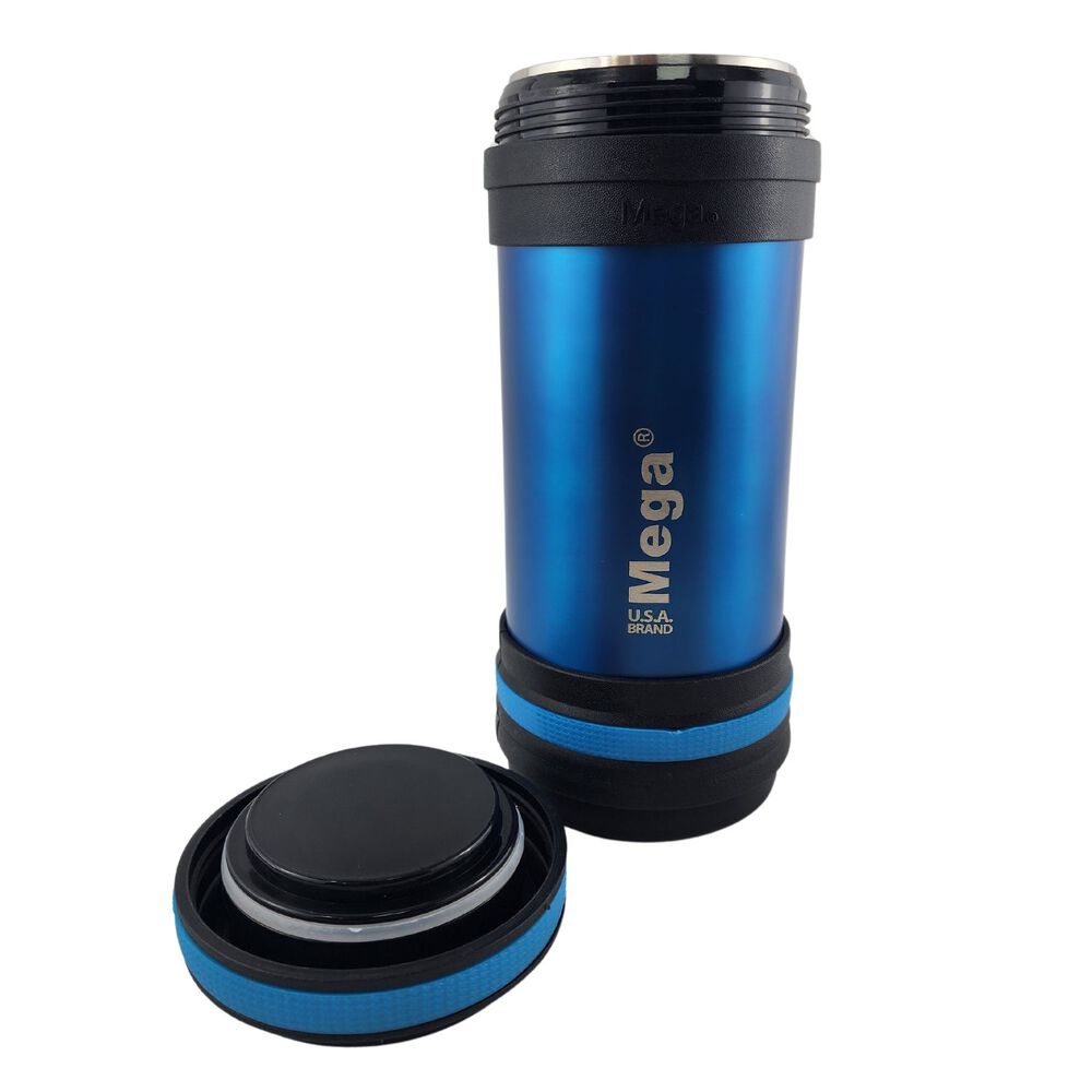 Termo Mega Maxx 600ml Comidas Metalico Acero Inoxidable Azul image number 4.0