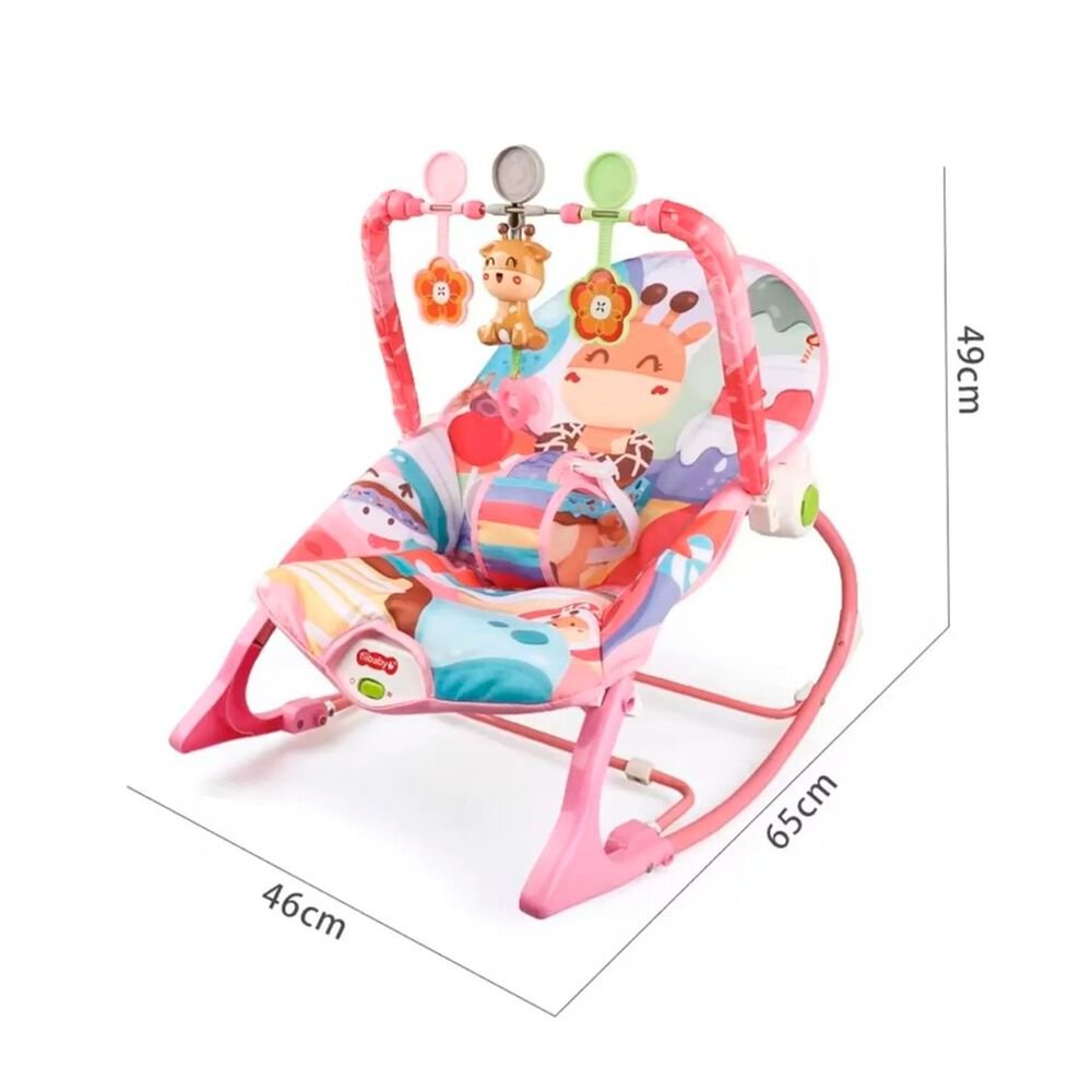 Silla Mecedora Vibradora Para Beb&eacute;s Rosado image number 1.0