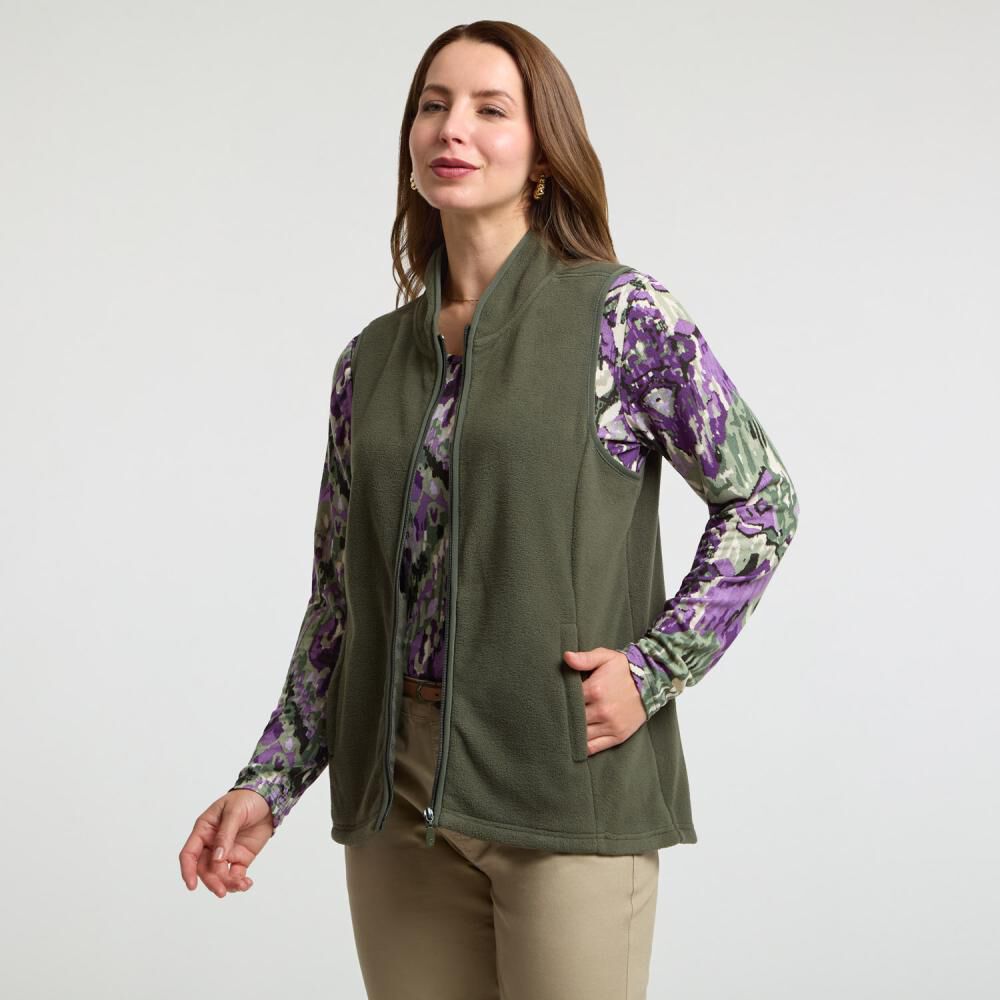 Poler&oacute;n Regular Sin Manga Cuello Alto Mujer Geeps image number 2.0