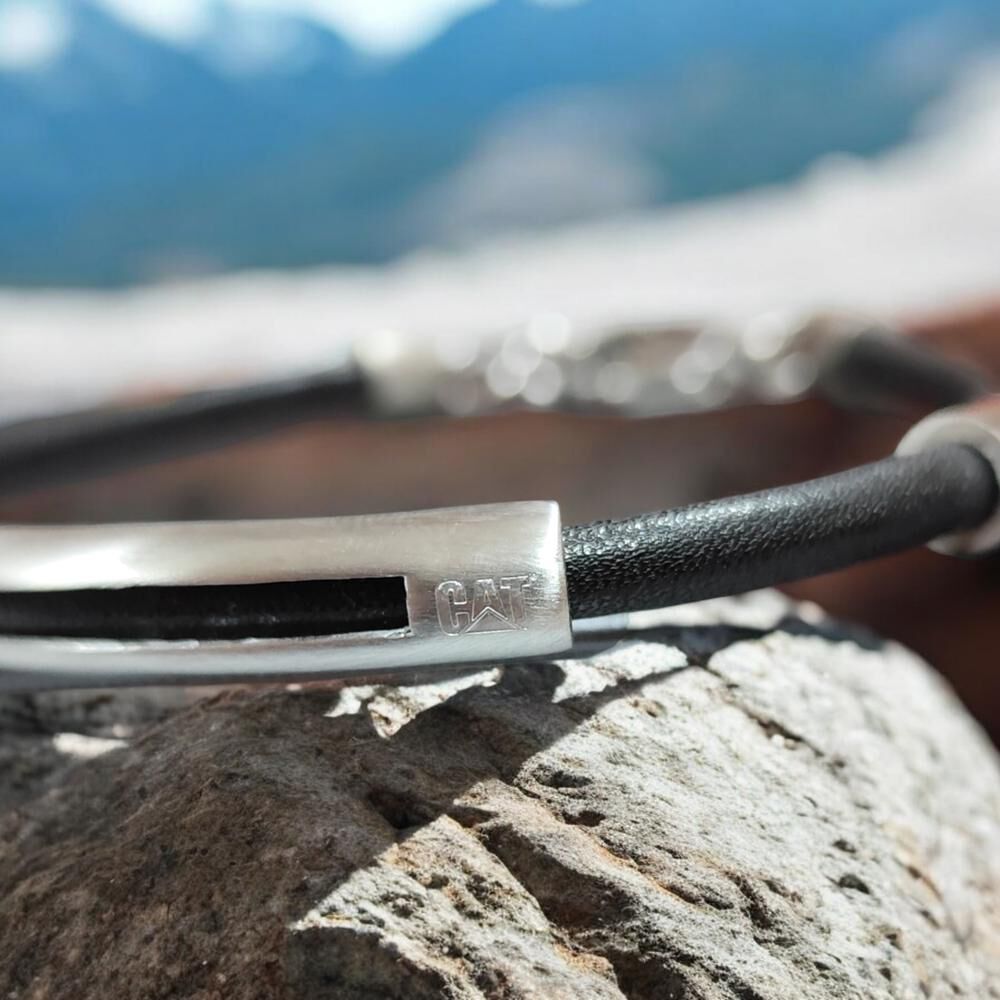 Pulsera De Hombre Cat J007b10112 Plateado-negro image number 2.0