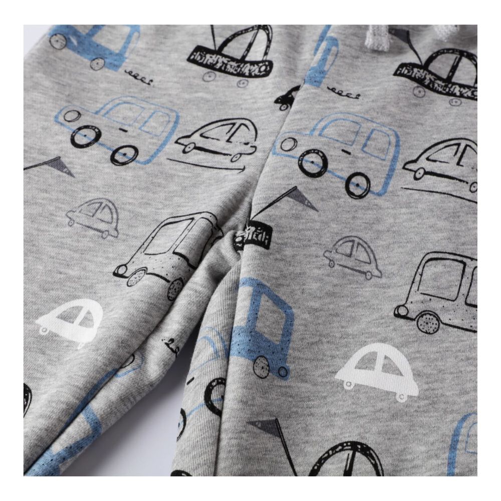 Pantal&oacute;n Buzo Ni&ntilde;o 100% Algod&oacute;n Jump Kids Gris Claro Autos image number 1.0