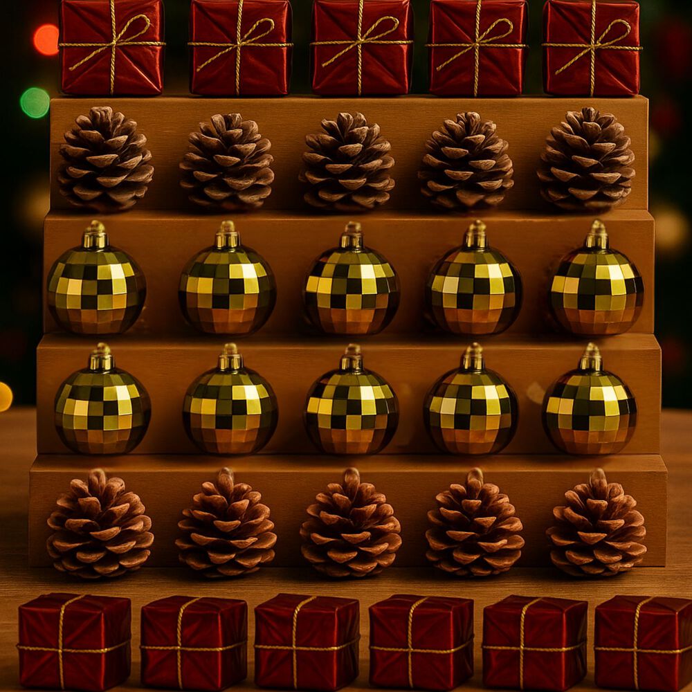 Set 48 Adornos Navideños Decoración Rojo Esfera 5cm Hogar image number 2.0