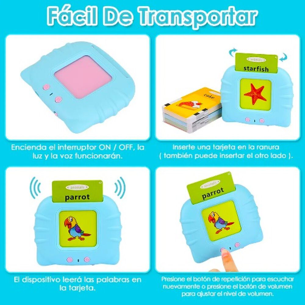 Juguetes Aprendizaje Espa&ntilde;ol Tarjetas Ni&ntilde;os 224 Palabras image number 3.0