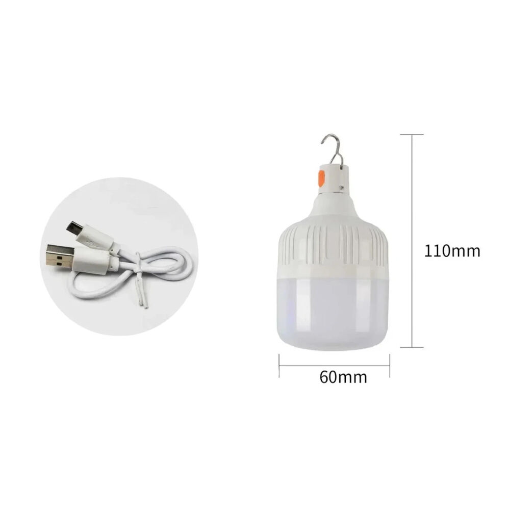 Ampolleta Led Recargable Usb Alta Potencia Para Camping, Pesca Y Emergencias image number 2.0