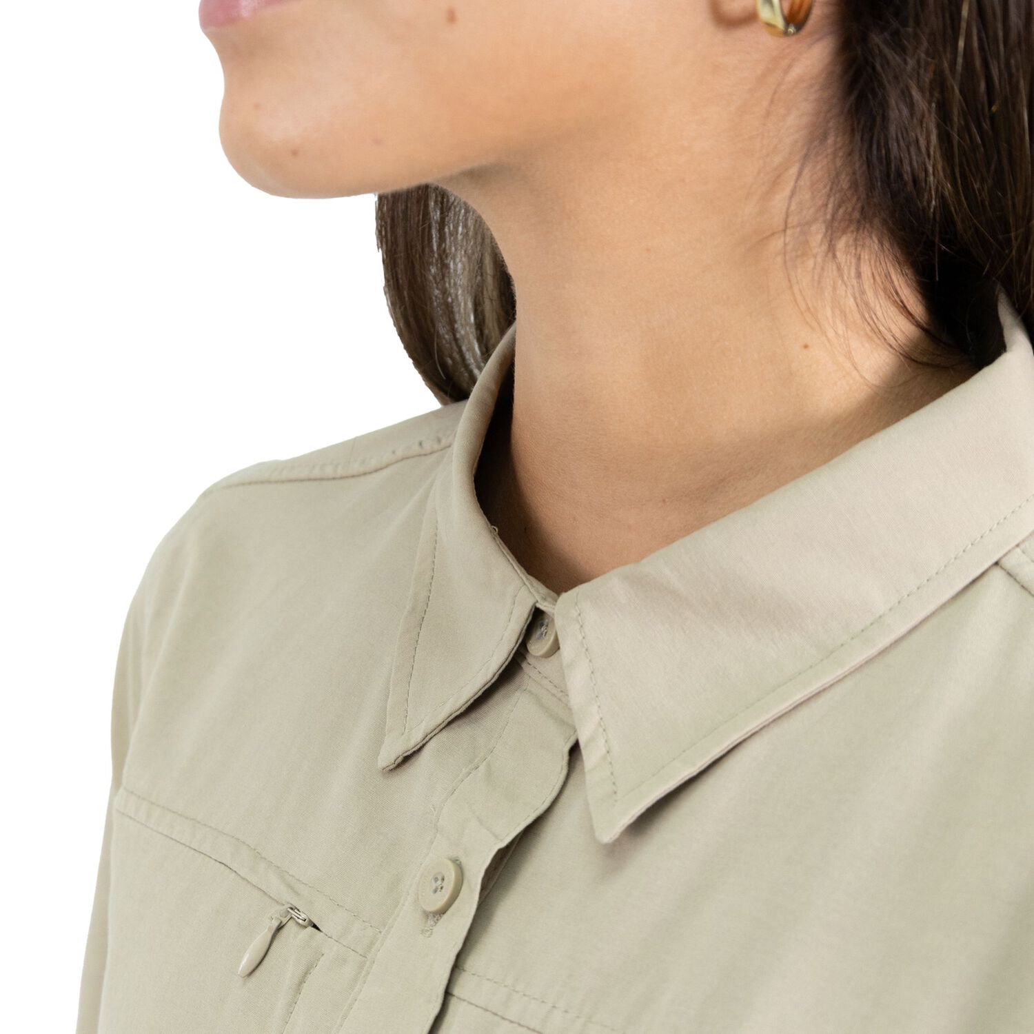 Camisa Hw Duck Dry Mujer Beige image number 5.0