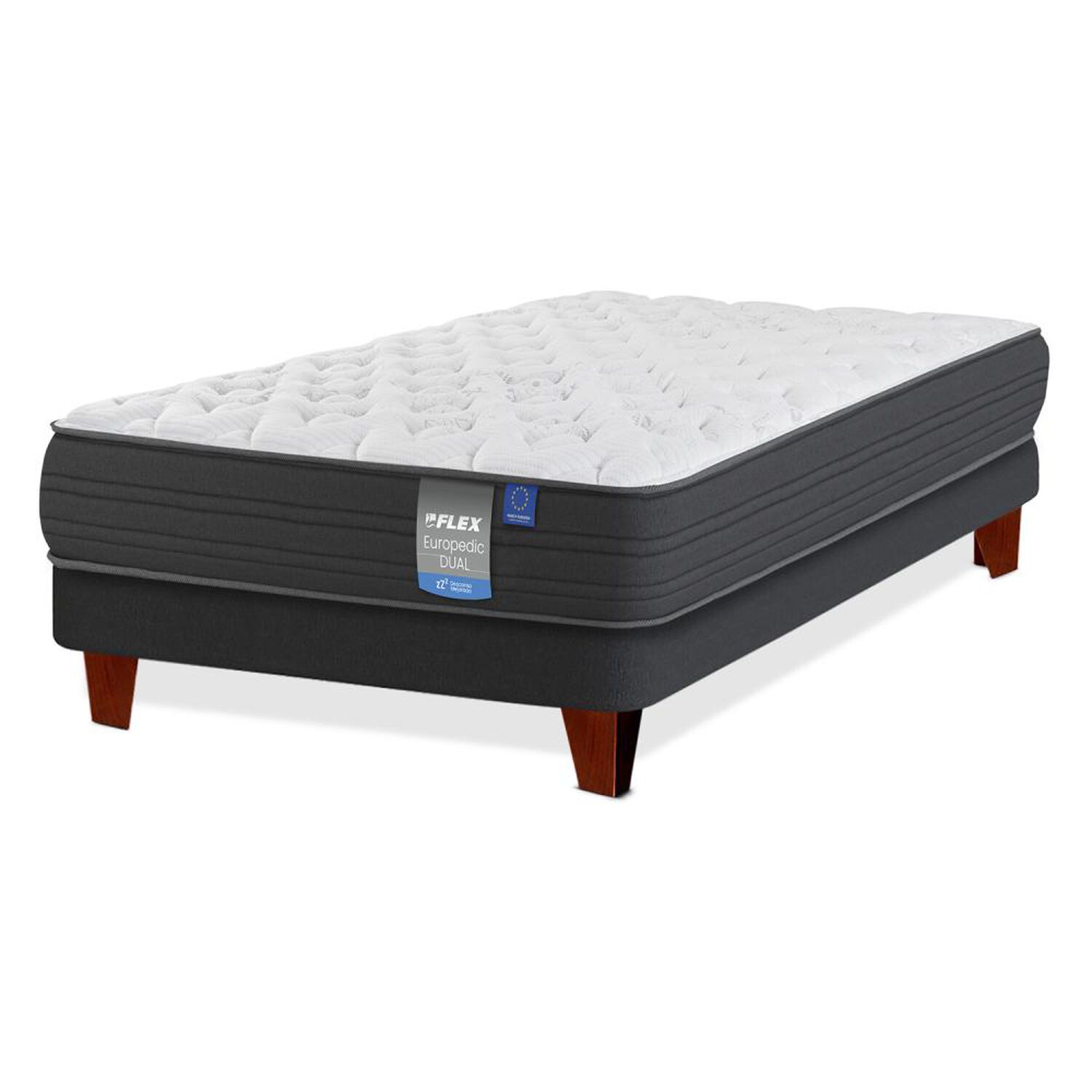 Cama Europea Europedic Dual / 1.5 Plazas / Base Normal image number 1.0