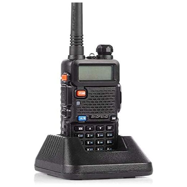 Radio Transmisor Walkie Talkie Negro Uhf-uv 5re