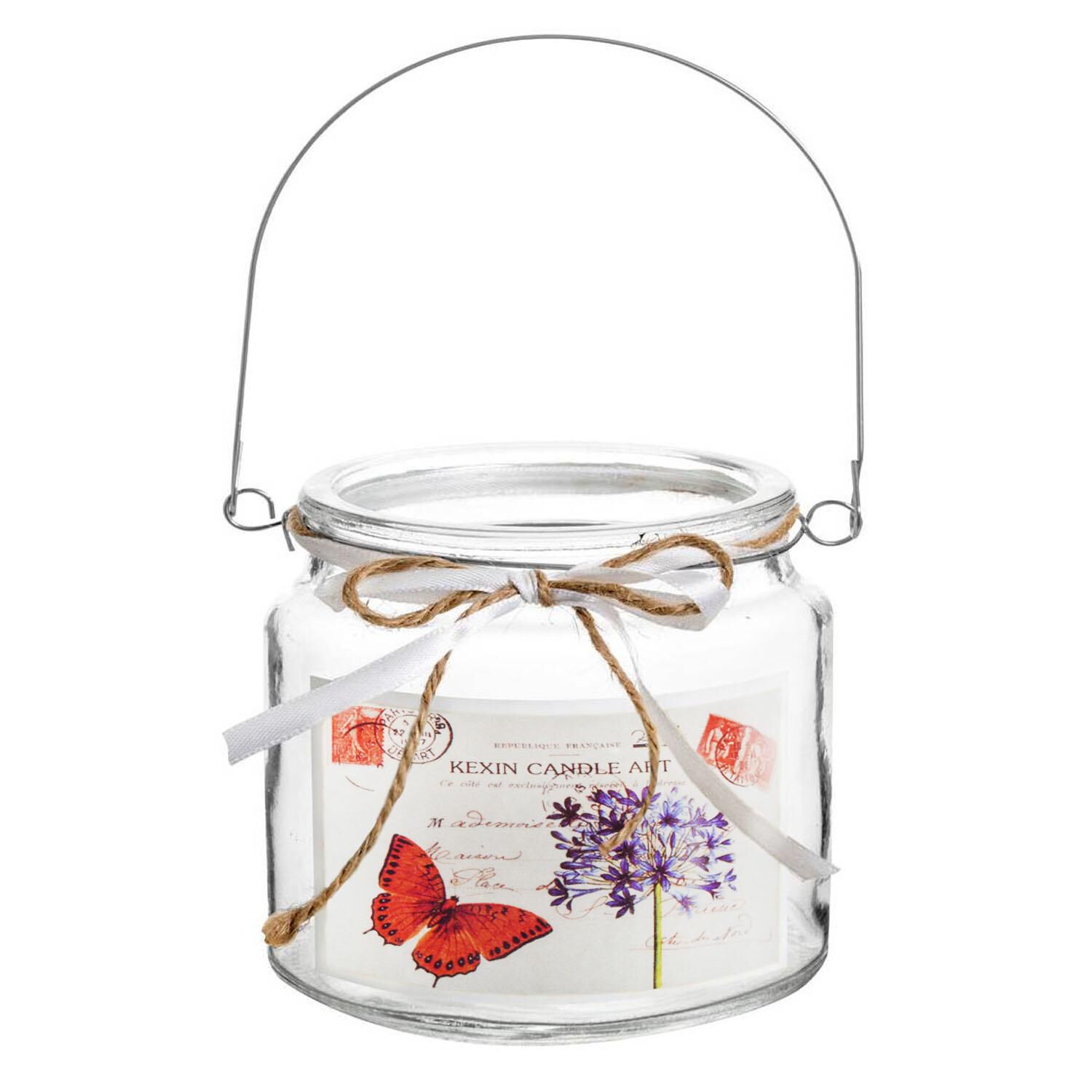 Porta Velas De Vidrio Dise&ntilde;o Mariposas 10 Cm image number 0.0