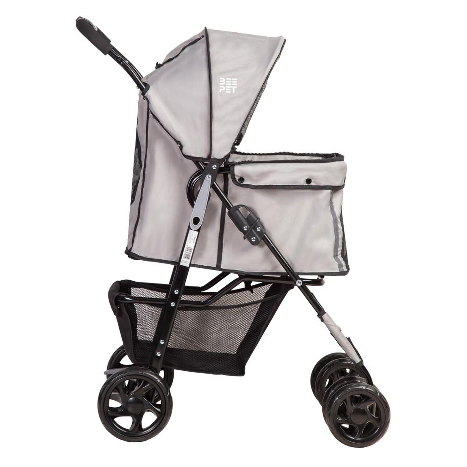 Coche Mascota Plegable Bebesit Pro Perro Gato Gris Beepet image number 2.0