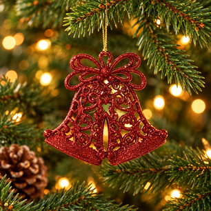 Adorno Navidad Rojo Casaideal / 4 Piezas