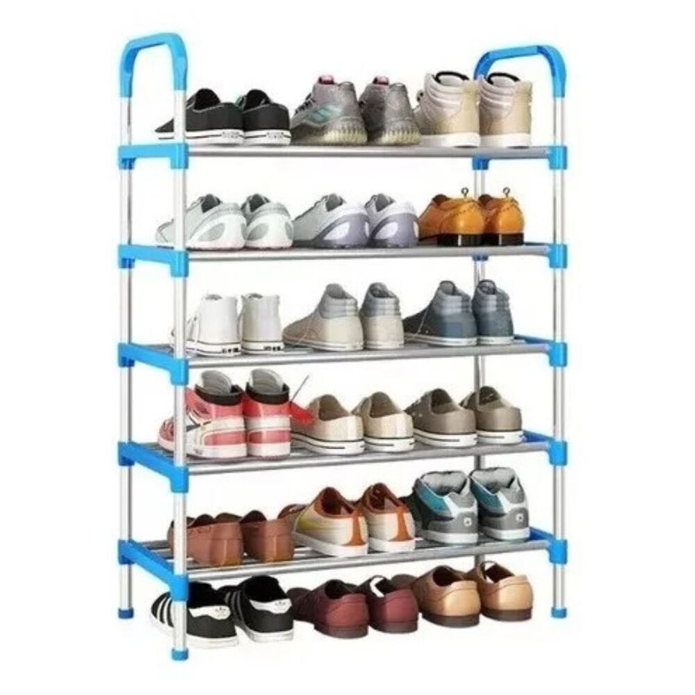 Zapatero Estante Organizador 5 Niveles 15 Pares Hogar Azul image number 1.0