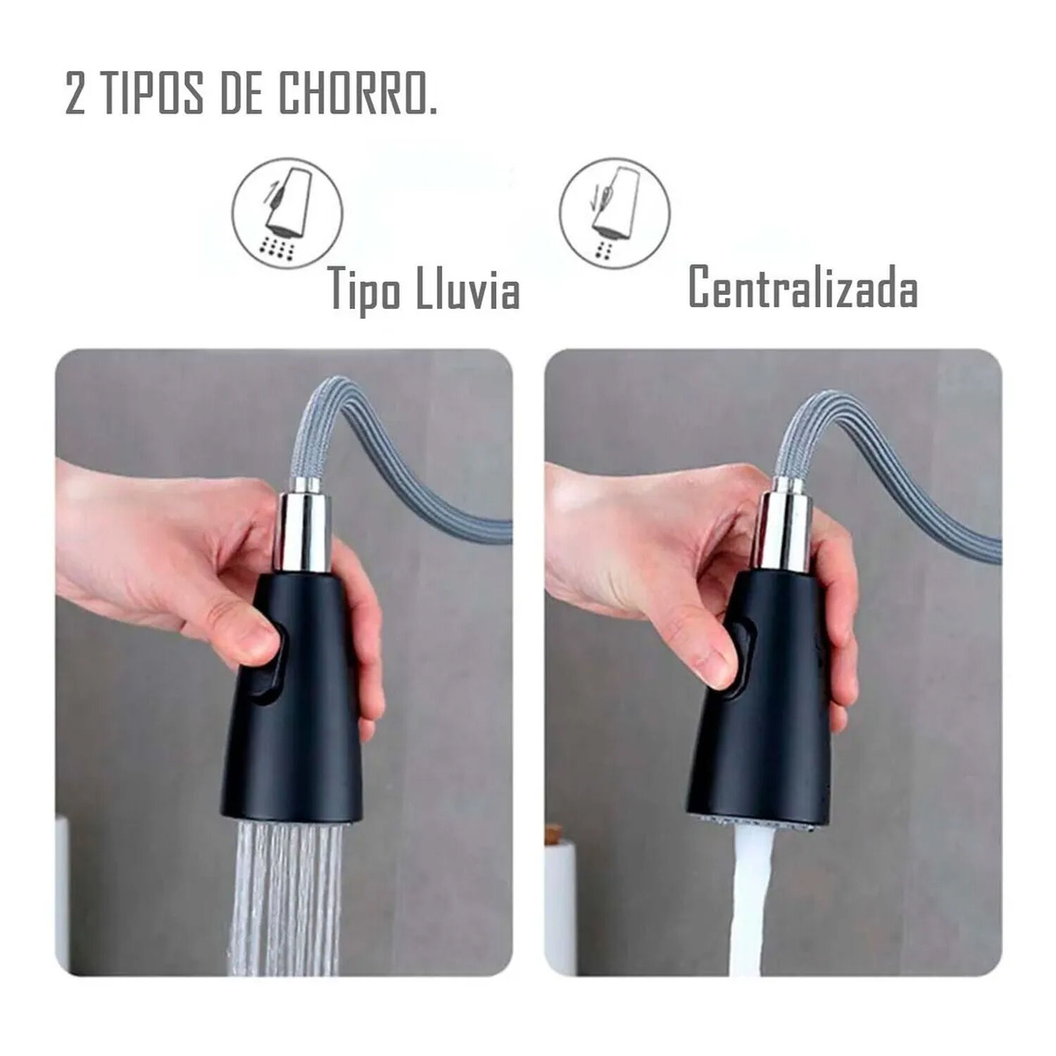 Llave Grifer&iacute;a Lavaplatos Monomando Cuello Extra&iacute;ble Negro Tap02 image number 2.0