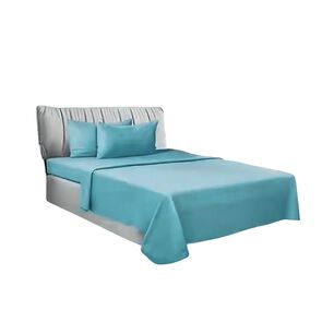 Sabanas 2 Plazas Elasticada 4 Piezas Polar 144 Hilos Turquesa