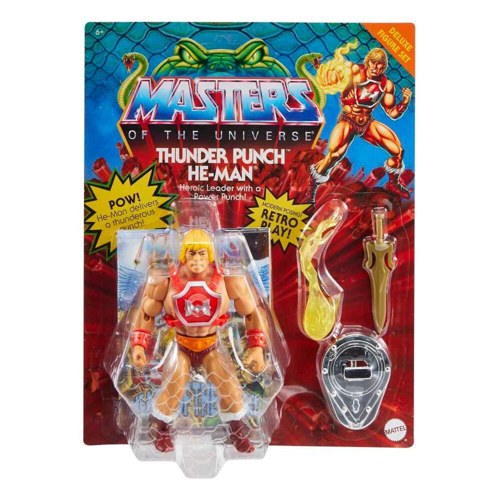 Figura De Acción Masters Of The Universe Deluxe He-man Punch Fulminante 5.5" Con Accesorios image number 5.0