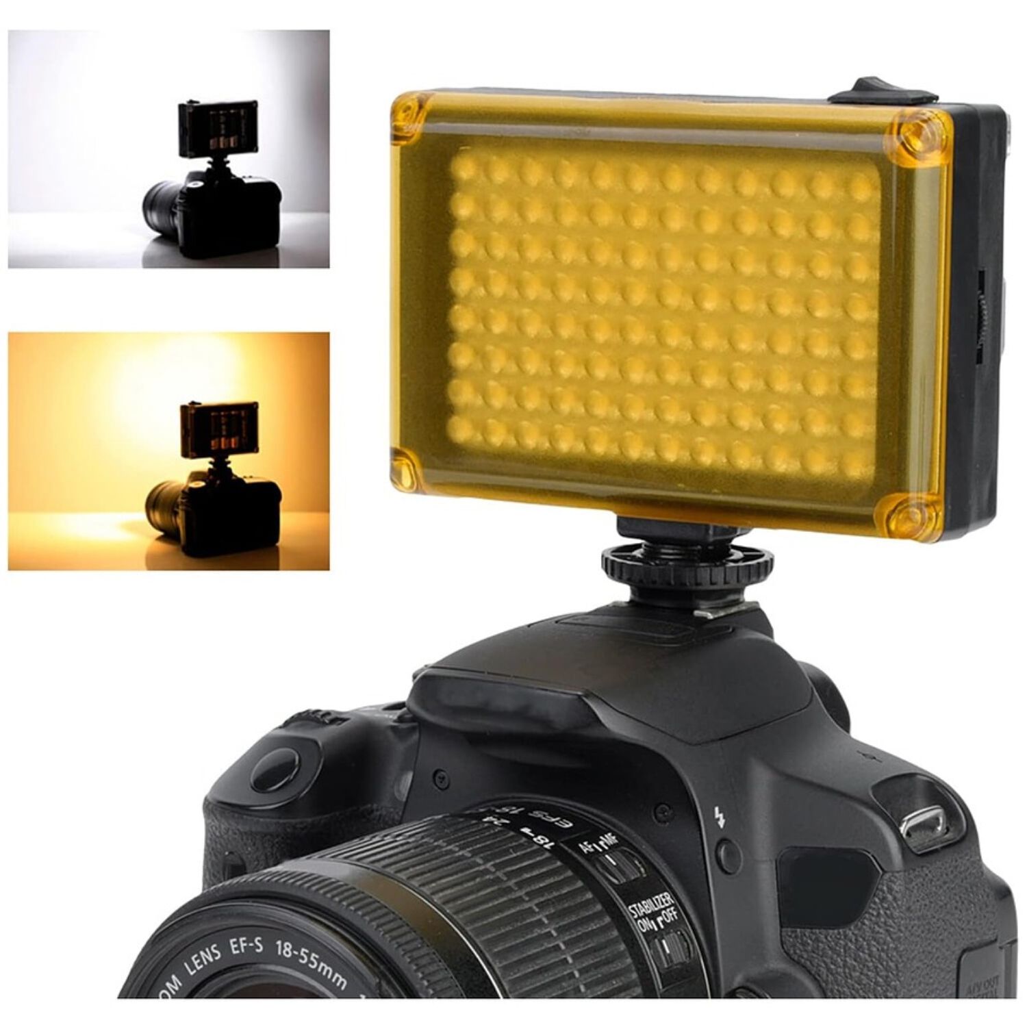 Foco De C&aacute;mara 96 Led Flash Bater&iacute;a Con 2 Filtros image number 1.0