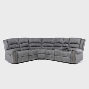 Sof&aacute; Seccional Reclinable Moderno Gris Castle 7245chcgr