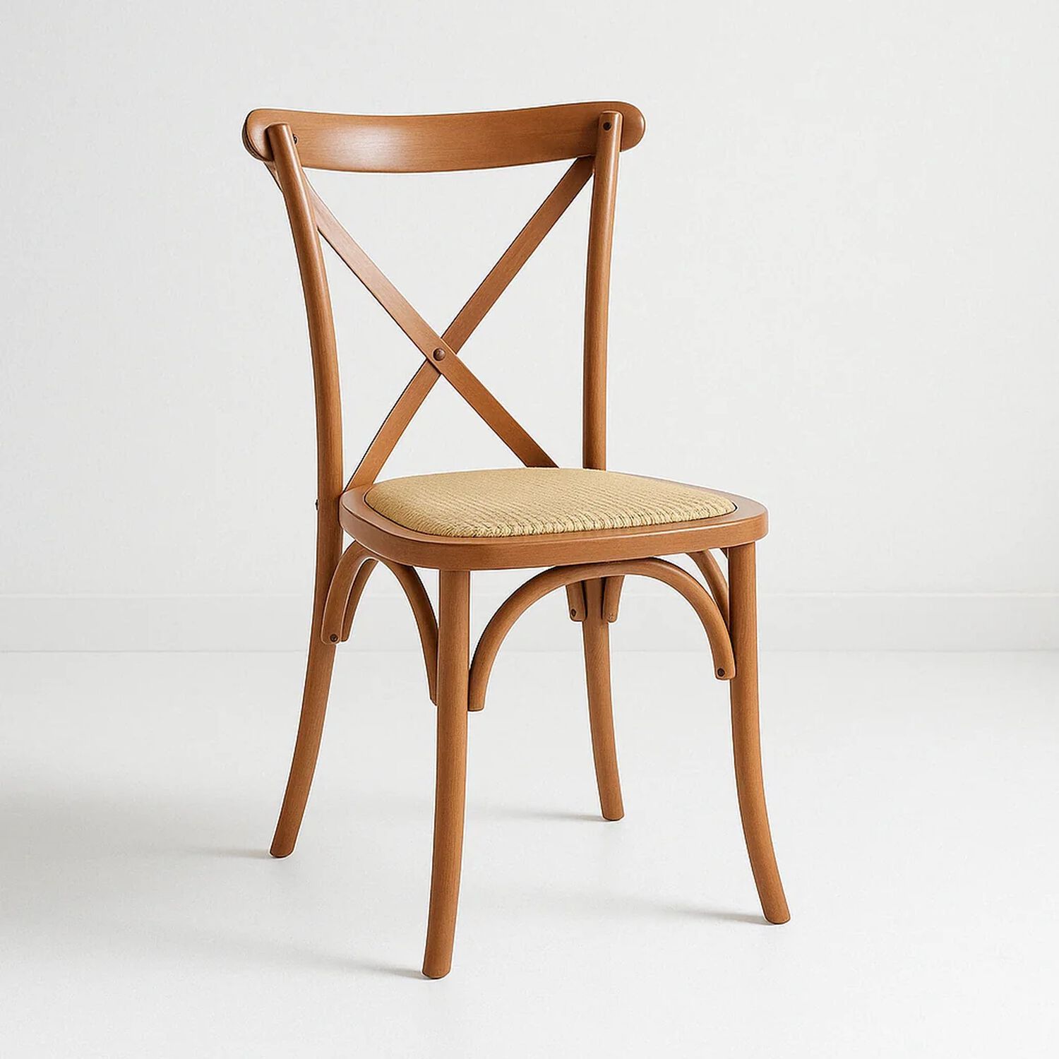 Silla Crossback Madera Rattan Natural image number 0.0