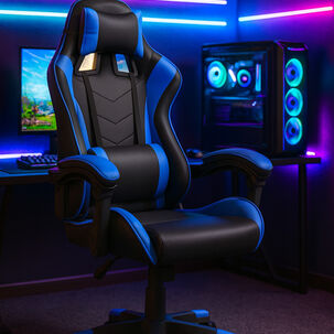 Silla Gamer De Escritorio Reclinable Color Azul