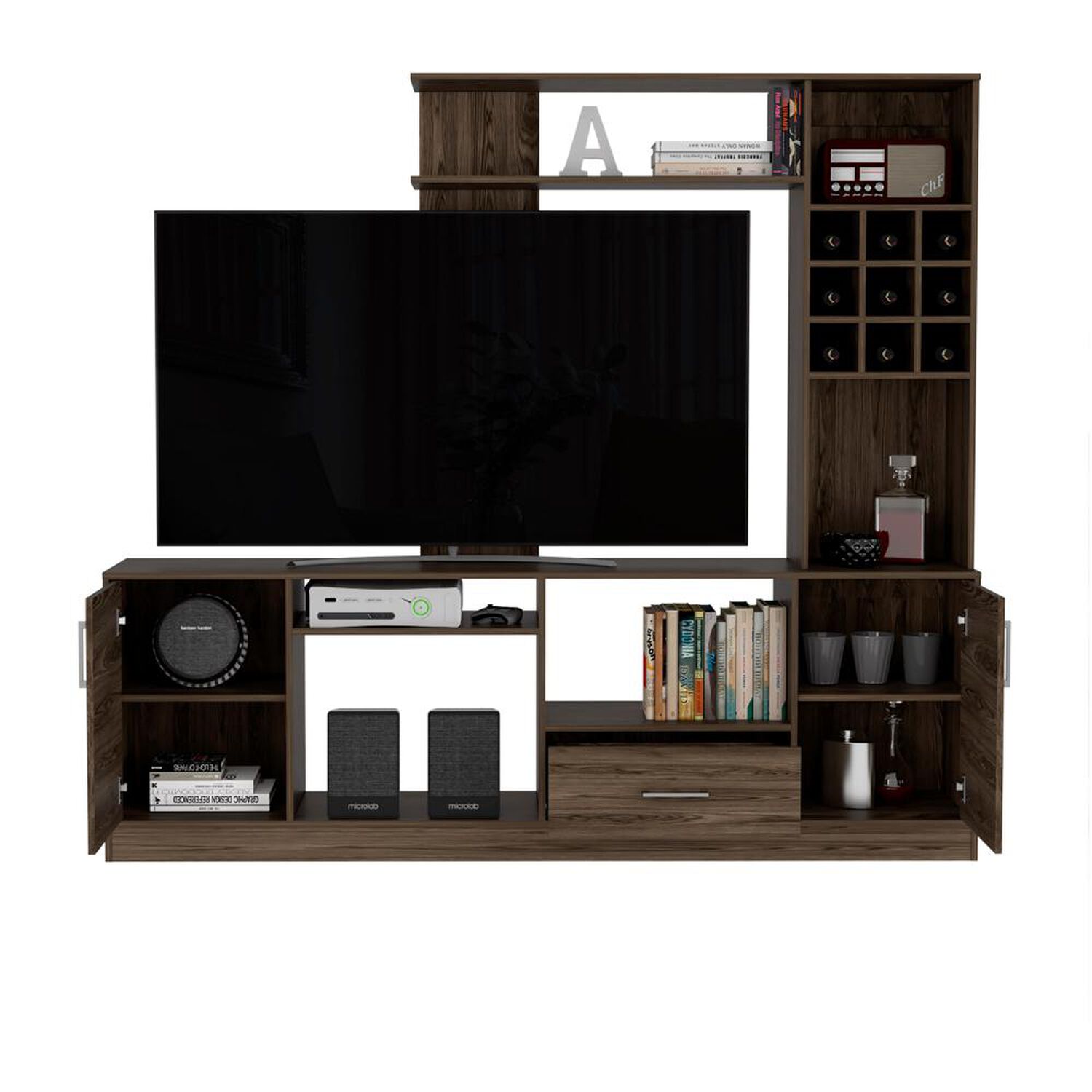 Estante Tv 60" Con Bar Kava Beijing - Rovere Tuhome image number 10.0