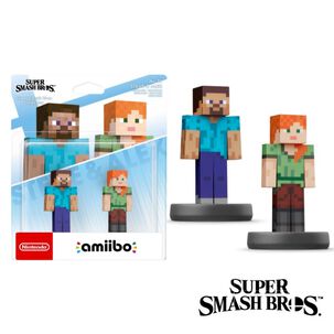 Amiibo Steve - Alex Super Smash Bros Nintendo