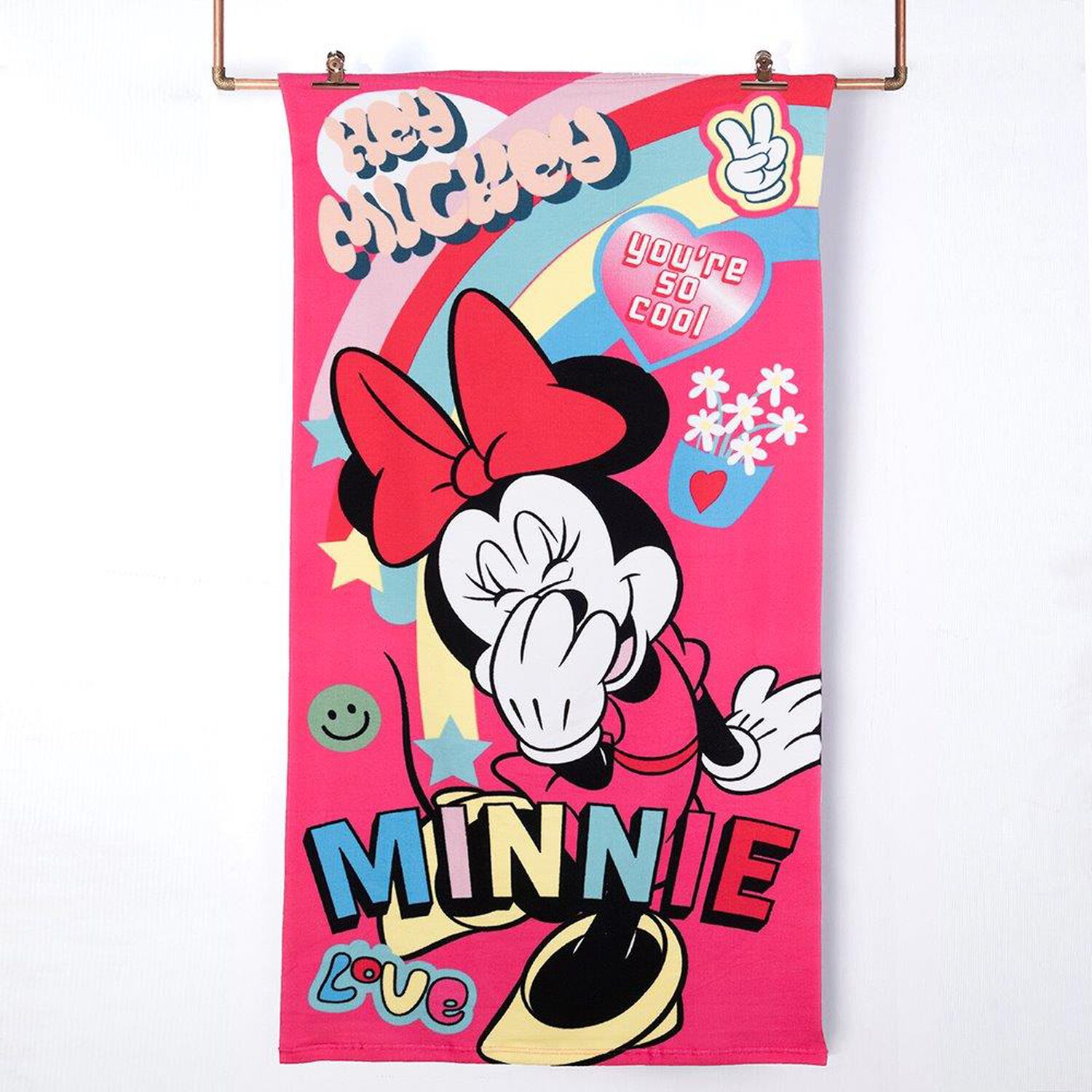Toalla Playa C/bolso 70x140+33x42 Minnie Love image number 0.0