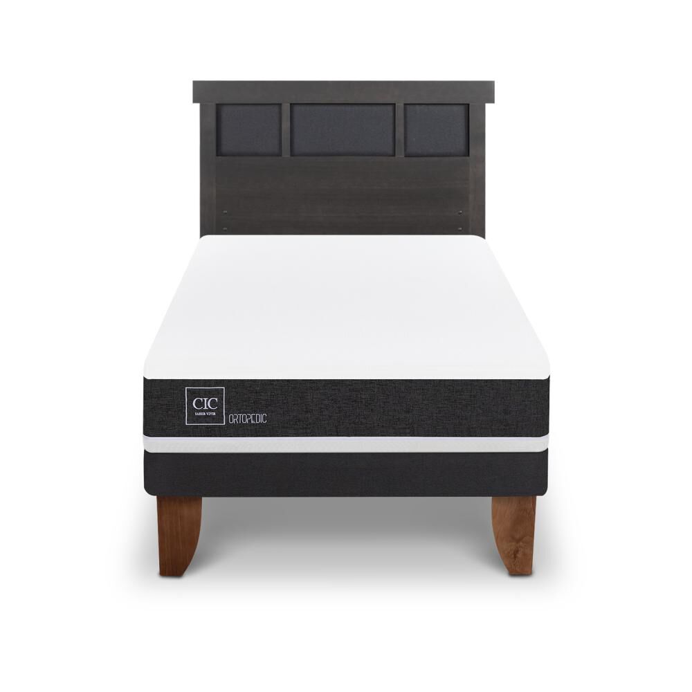Cama Europea Cic Ortopedic / 1.5 Plazas / Base Normal + Respaldo image number 0.0