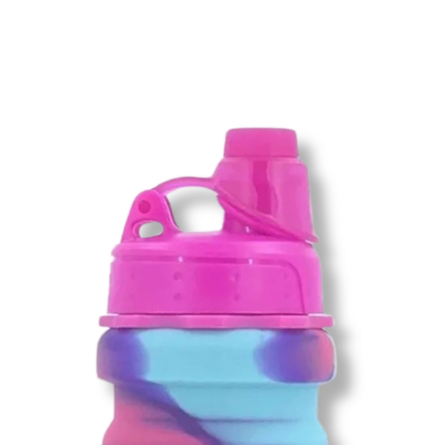 Botella Agua Para Ni&ntilde;os Silicona Plegable Arcoiris 500ml Fucsia image number 2.0