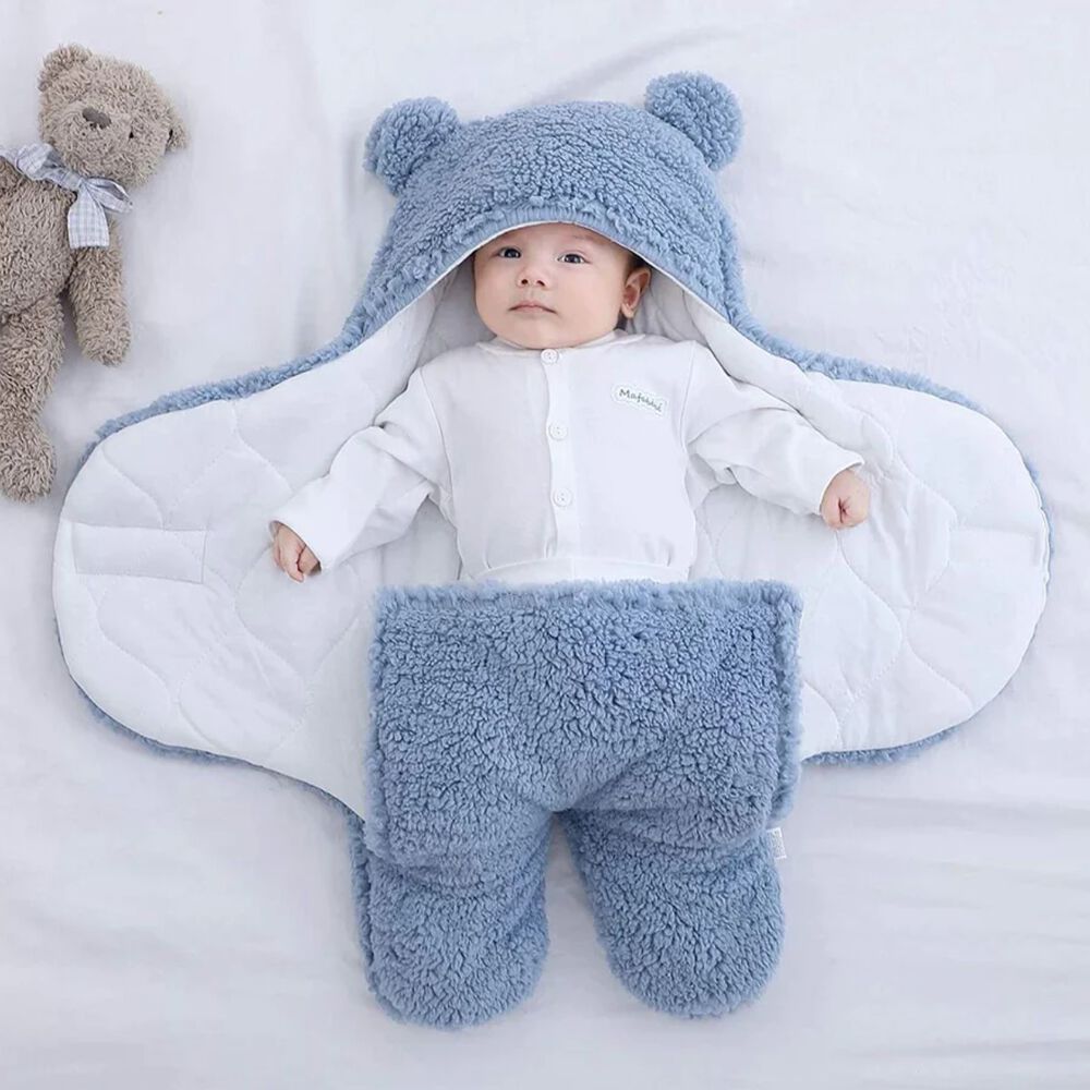 Manta Bebe Premium Saco Recien Nacido Enterito Suave Osito image number 3.0